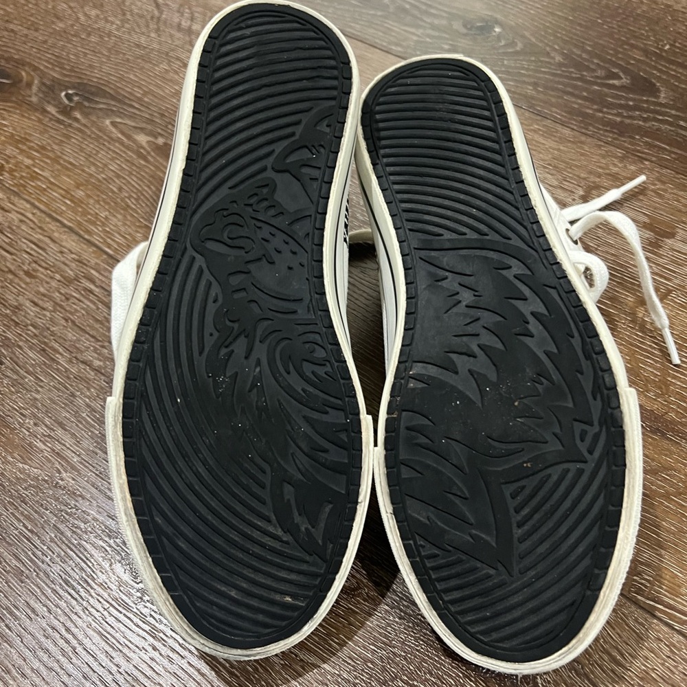 Wolves darc sport White High-Top Sneakers with Black wolf Design size 8 - Picture 9 of 13